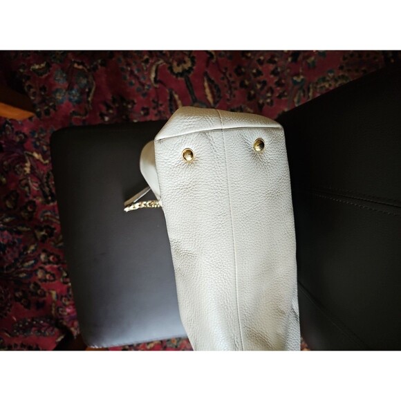Michael Kors Leather Tote Bag Off White Goldtone Hardware - Picture 8 of 8